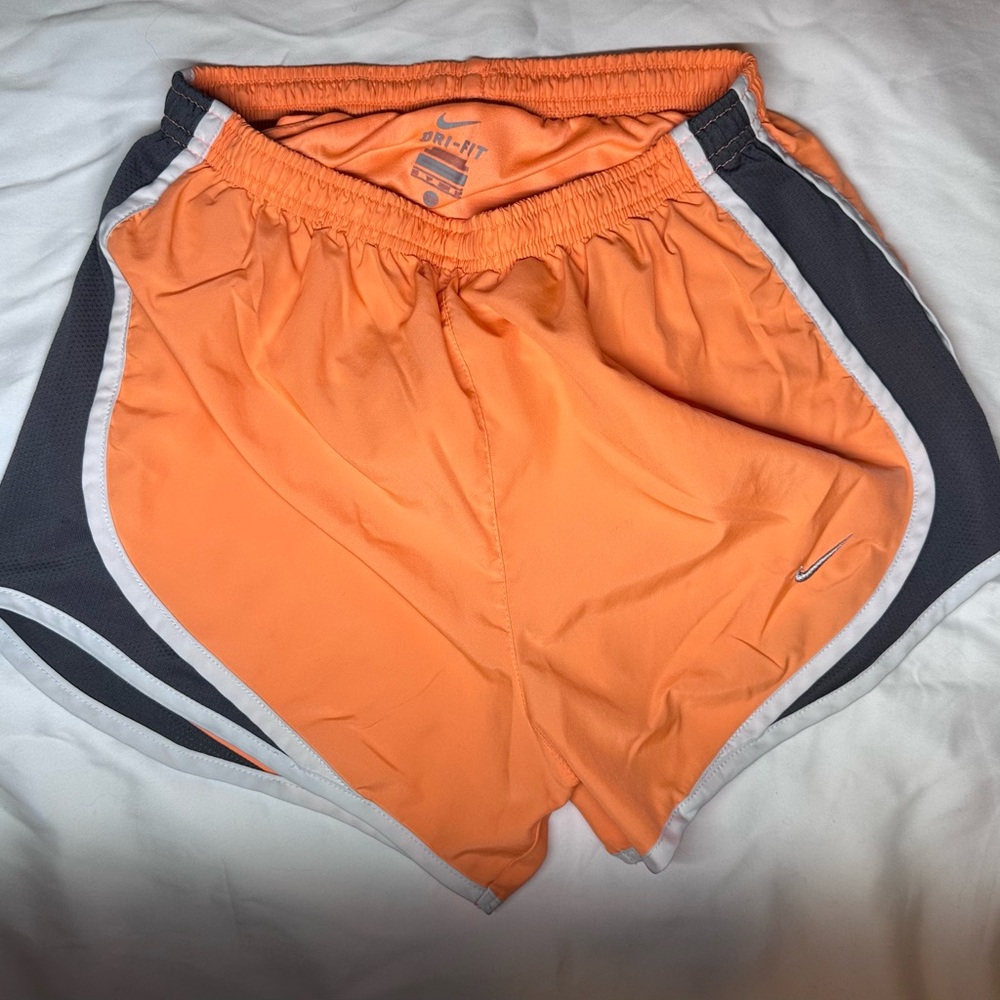 Nike Orange and Black Running Shorts